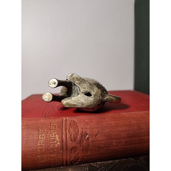 Solid Brass Vintage Cat Figurine 3.5" Minitature - Picture 6 of 6